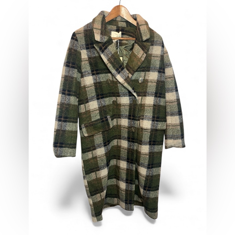 The Korner Plaid Wool Coat